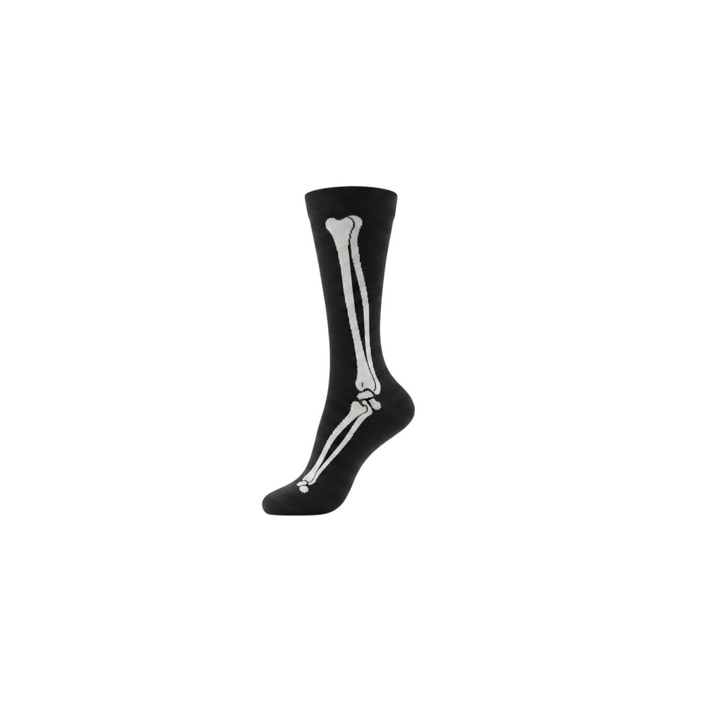 Claire's Skeleton Crew Socks Womens OS Black New Bone Graphic Halloween Goth